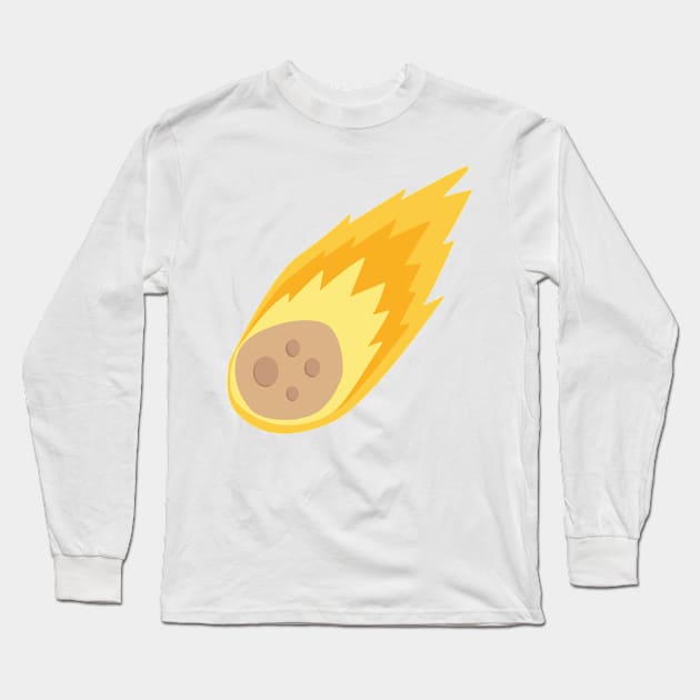 Space Comet Flying object Long Sleeve T-Shirt by Cute Tees Kawaii